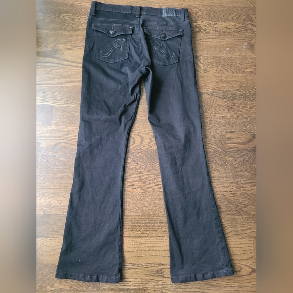 Rock & Republic  Black Denim Jeans Women's Sz.14 M - Picture 3 of 11